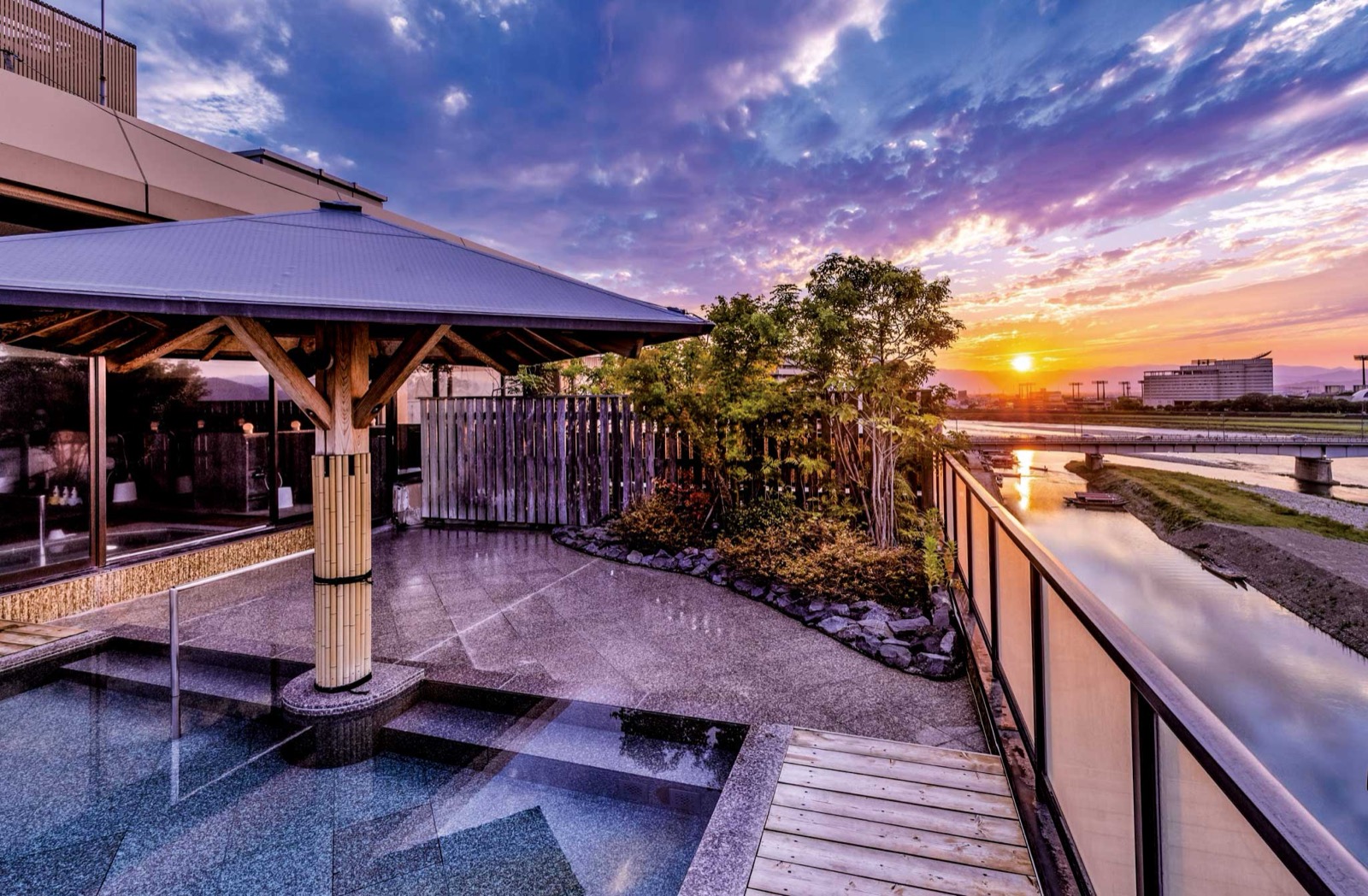 Riverside onsen