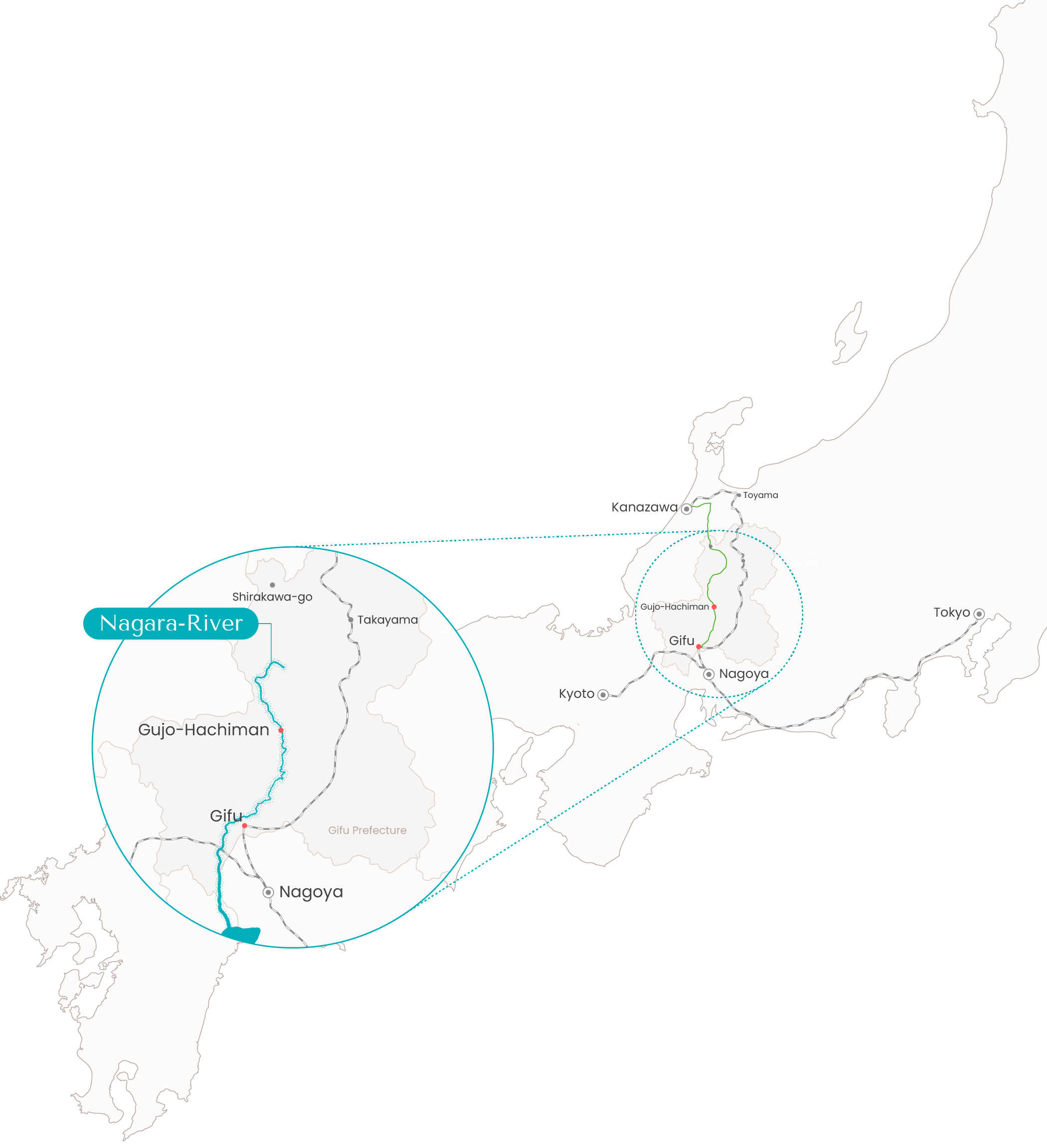 Map of the Nagara River Basin